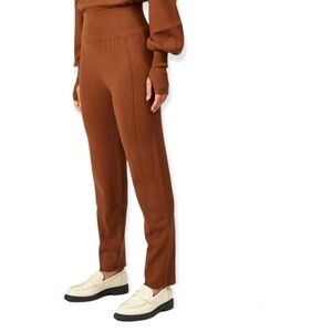 Silk and salt deluxe lounge Athleisure Cozy brown high waisted pants